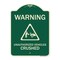 Signmission Warning Unauthorized Vehicles Crushed W/ Graphic Heavy-Gauge Aluminum Sign, 24" x 18", G-1824-22709 A-DES-G-1824-22709 - alternate 1